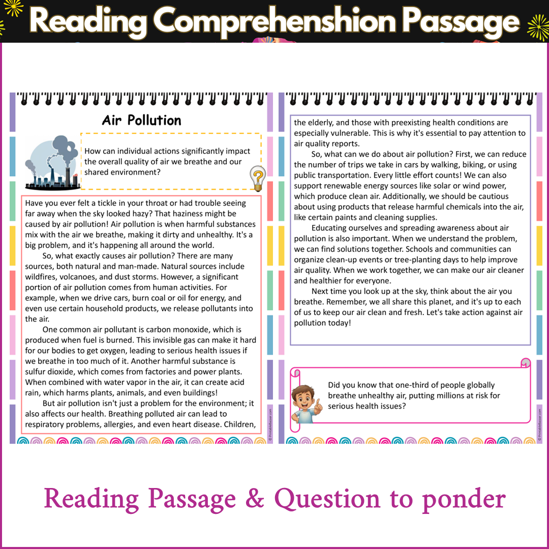 Air Pollution | Reading Comprehension Passage and Questions