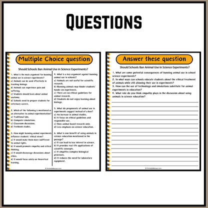 Should Schools Ban Animal Use in Science Experiments? | Debate Case Study Worksheet