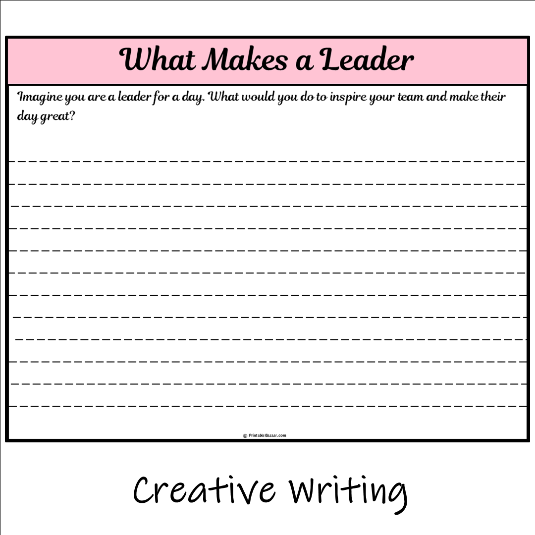 What Makes a Leader | Main Idea and Supporting Details Reading Passage and Questions