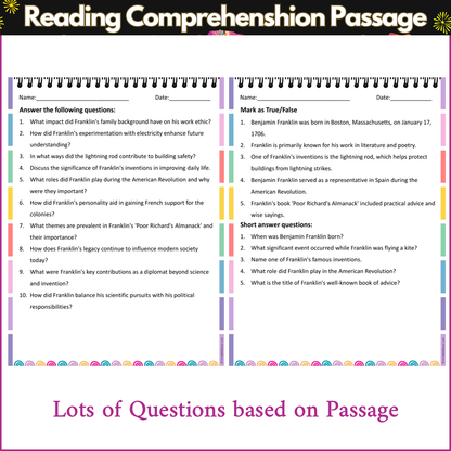 Benjamin Franklin | Reading Comprehension Passage and Questions