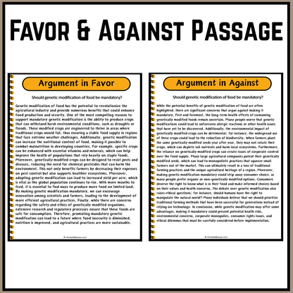 Should genetic modification of food be mandatory? | Debate Case Study Worksheet