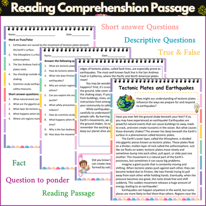 Tectonic Plates and Earthquakes | Reading Comprehension Passage and Questions