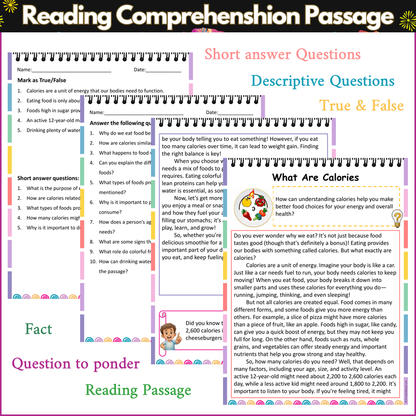 What Are Calories | Reading Comprehension Passage and Questions