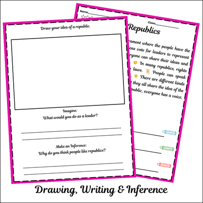 Republics | Short Reading Comprehension Creative Worksheet
