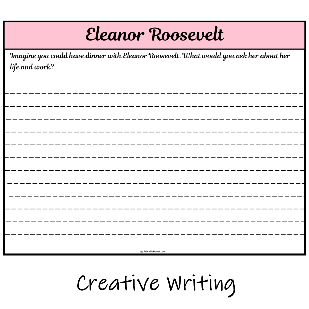 Eleanor Roosevelt | Main Idea and Supporting Details Reading Passage and Questions