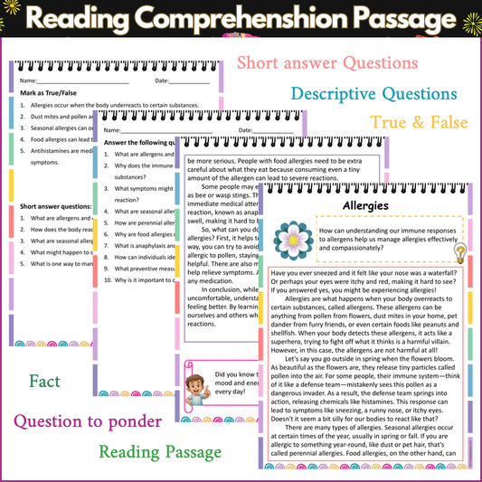 Allergies | Reading Comprehension Passage and Questions