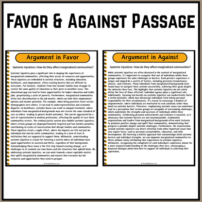 Systemic injustices: How do they affect marginalized communities? | Debate Case Study Worksheet