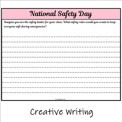 National Safety Day | Main Idea and Supporting Details Reading Passage and Questions