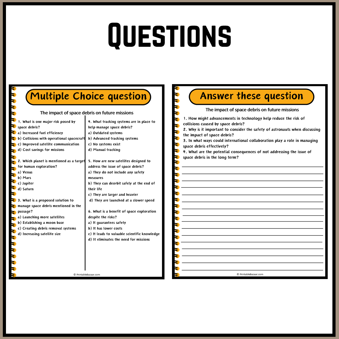 The impact of space debris on future missions | Debate Case Study Worksheet