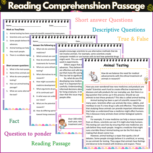 Animal Testing | Reading Comprehension Passage and Questions