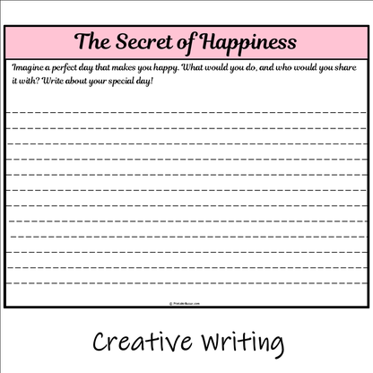 The Secret of Happiness | Main Idea and Supporting Details Reading Passage and Questions