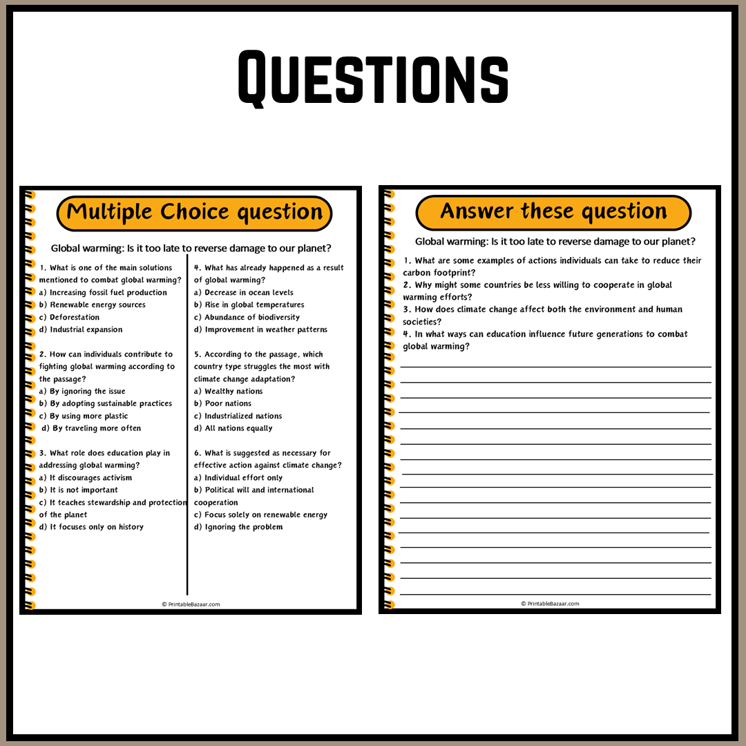 Global warming: Is it too late to reverse damage to our planet? | Debate Case Study Worksheet