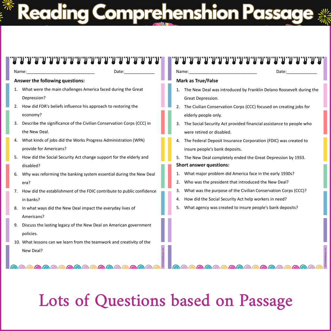 The New Deal | Reading Comprehension Passage and Questions