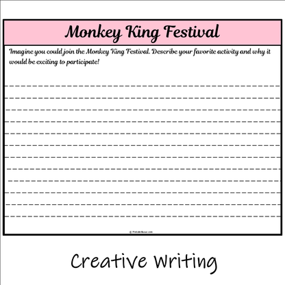 Monkey King Festival | Main Idea and Supporting Details Reading Passage and Questions