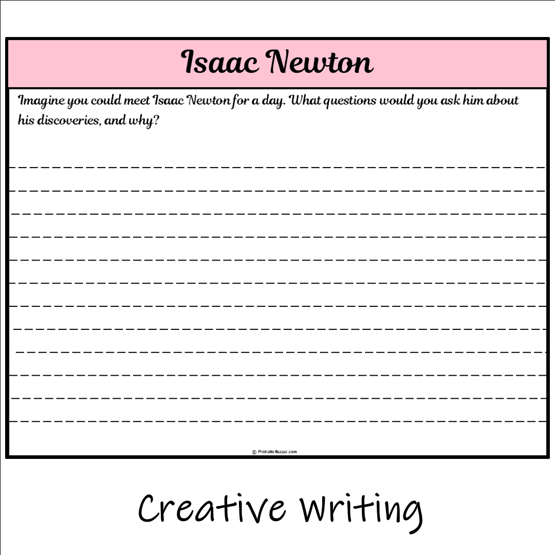 Isaac Newton | Main Idea and Supporting Details Reading Passage and Questions