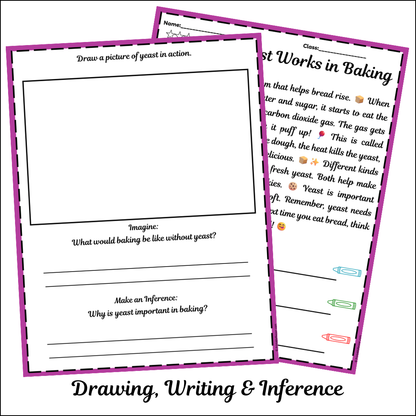 How Yeast Works in Baking | Short Reading Comprehension Creative Worksheet