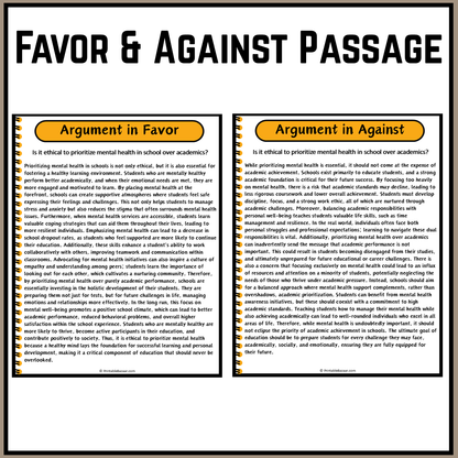 Is it ethical to prioritize mental health in school over academics? | Debate Case Study Worksheet