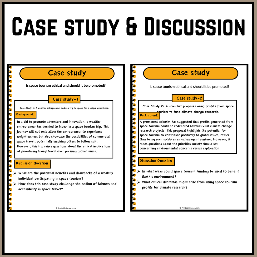 Is space tourism ethical and should it be promoted? | Debate Case Study Worksheet