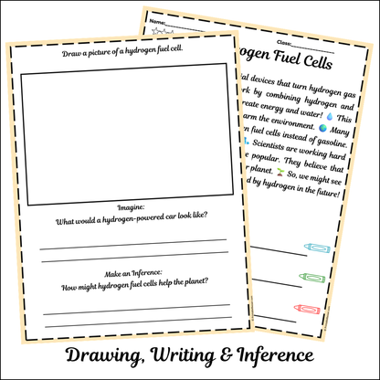 Hydrogen Fuel Cells | Short Reading Comprehension Creative Worksheet