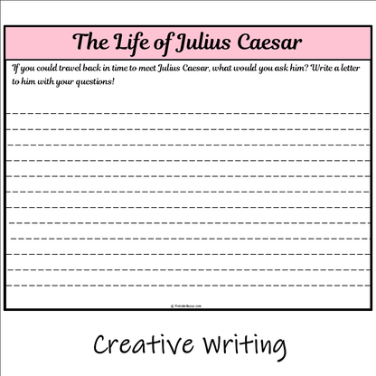 The Life of Julius Caesar | Main Idea and Supporting Details Reading Passage and Questions