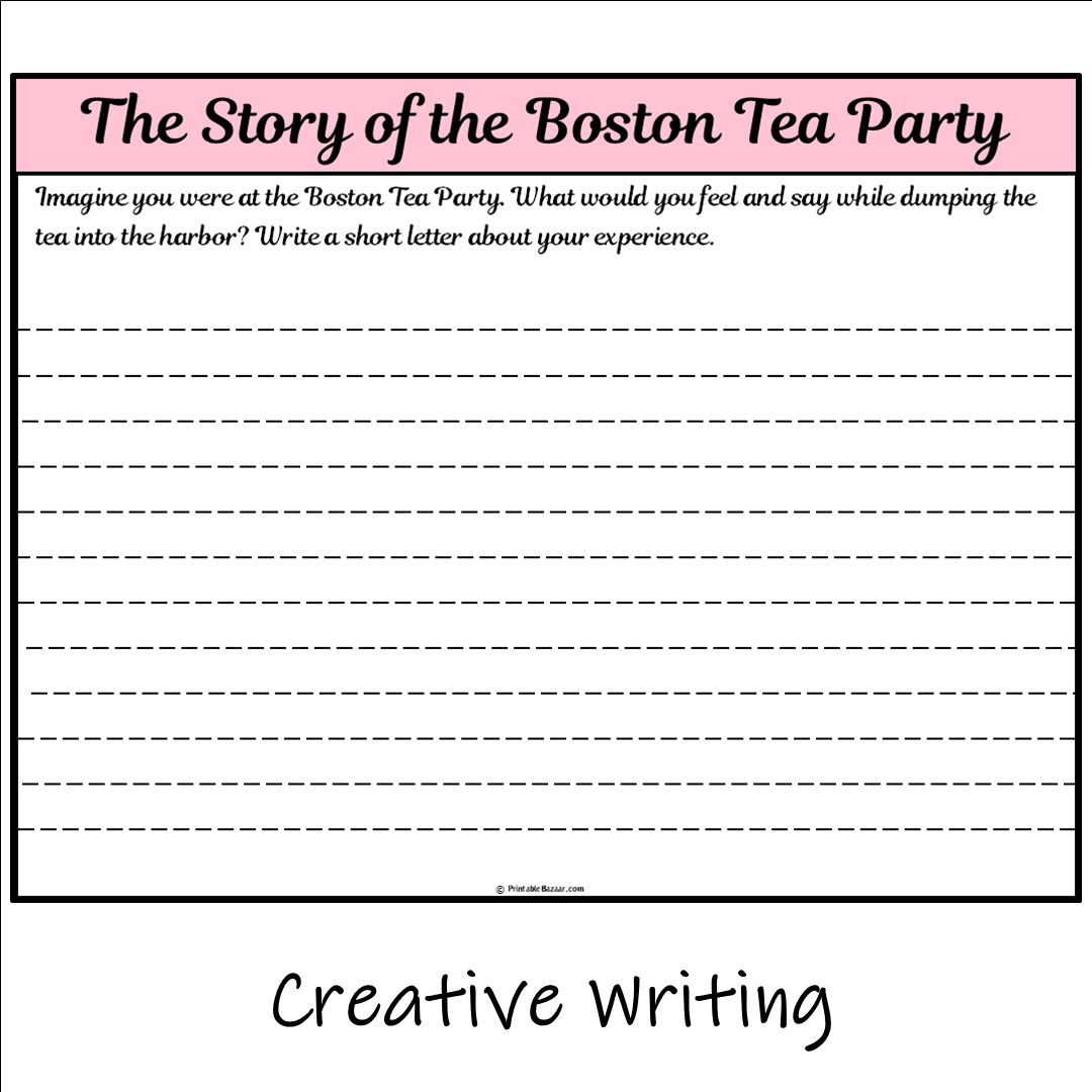 The Story of the Boston Tea Party | Main Idea and Supporting Details Reading Passage and Questions