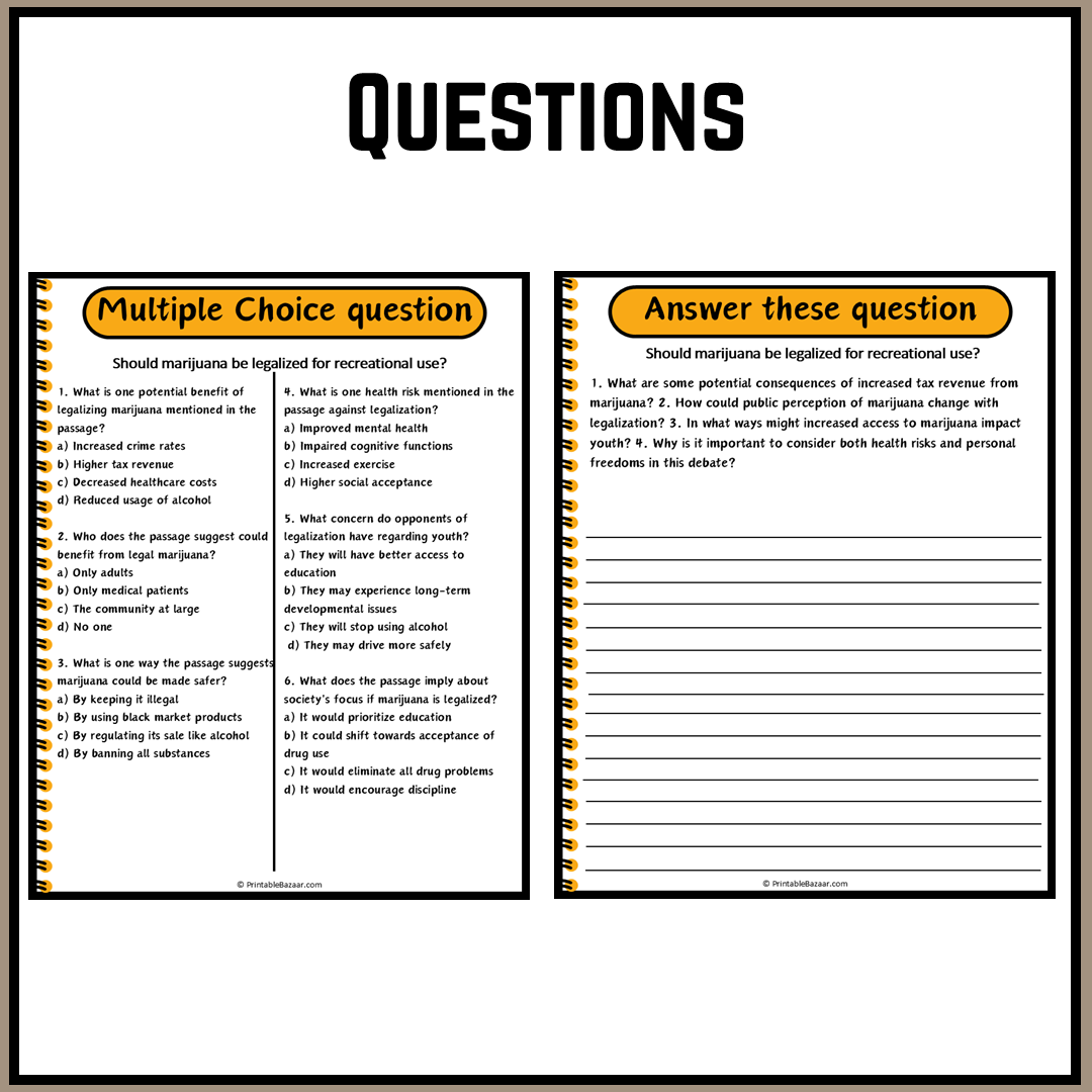 Should marijuana be legalized for recreational use? | Debate Case Study Worksheet