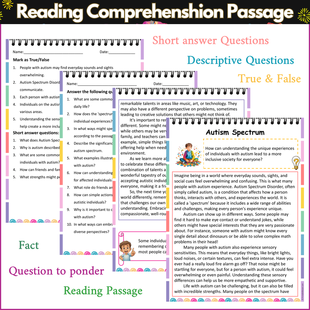 Autism Spectrum | Reading Comprehension Passage and Questions