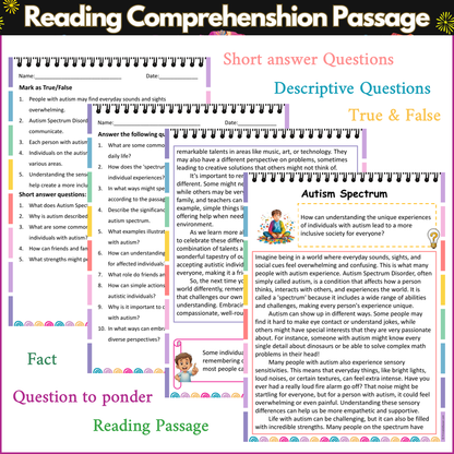 Autism Spectrum | Reading Comprehension Passage and Questions