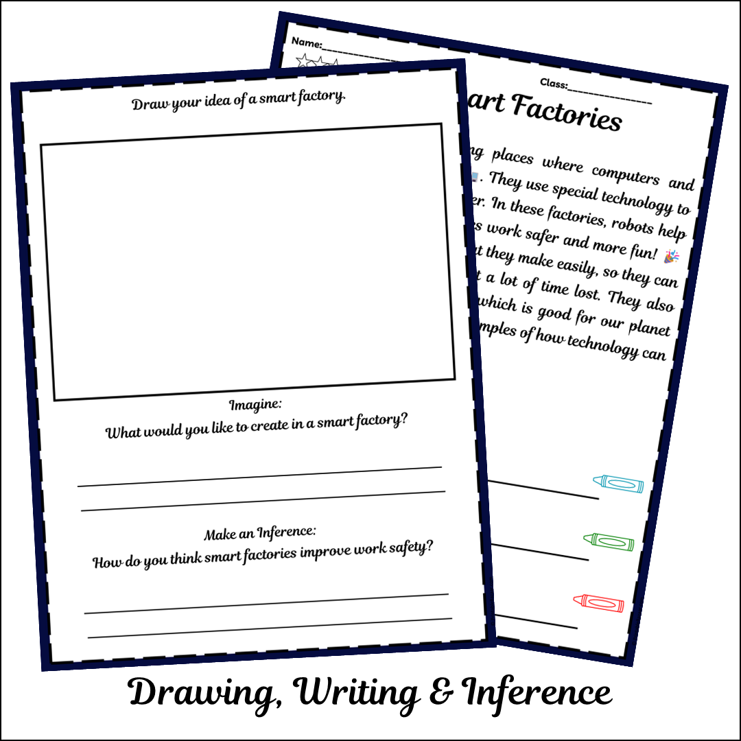Smart Factories | Short Reading Comprehension Creative Worksheet
