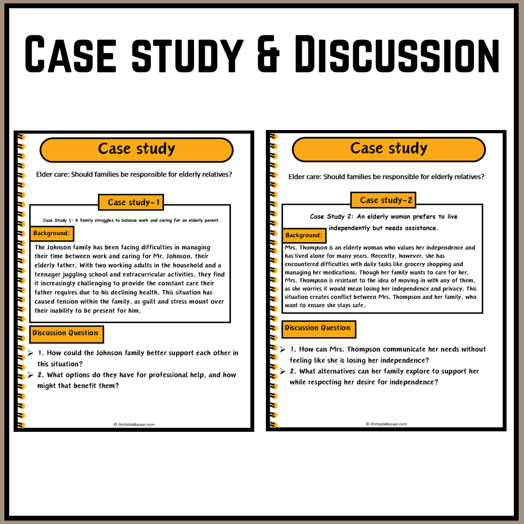 Elder care: Should families be responsible for elderly relatives? | Debate Case Study Worksheet