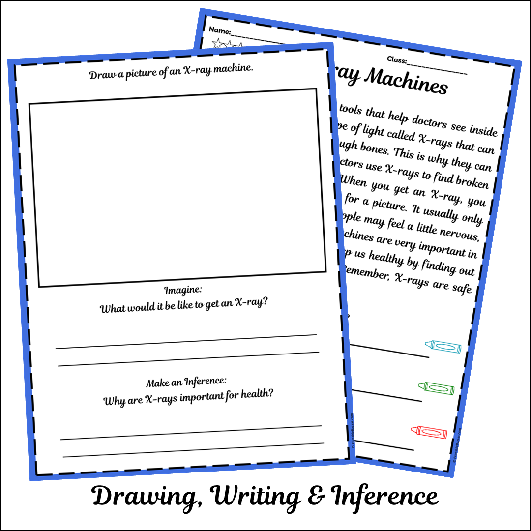 X-ray Machines | Short Reading Comprehension Creative Worksheet