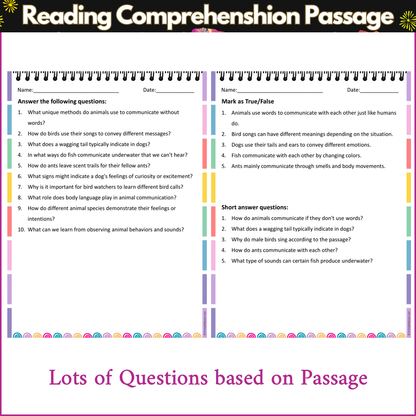 Animal Communication | Reading Comprehension Passage and Questions