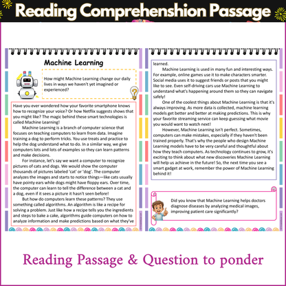 Machine Learning | Reading Comprehension Passage and Questions