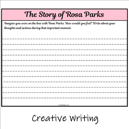 The Story of Rosa Parks | Main Idea and Supporting Details Reading Passage and Questions