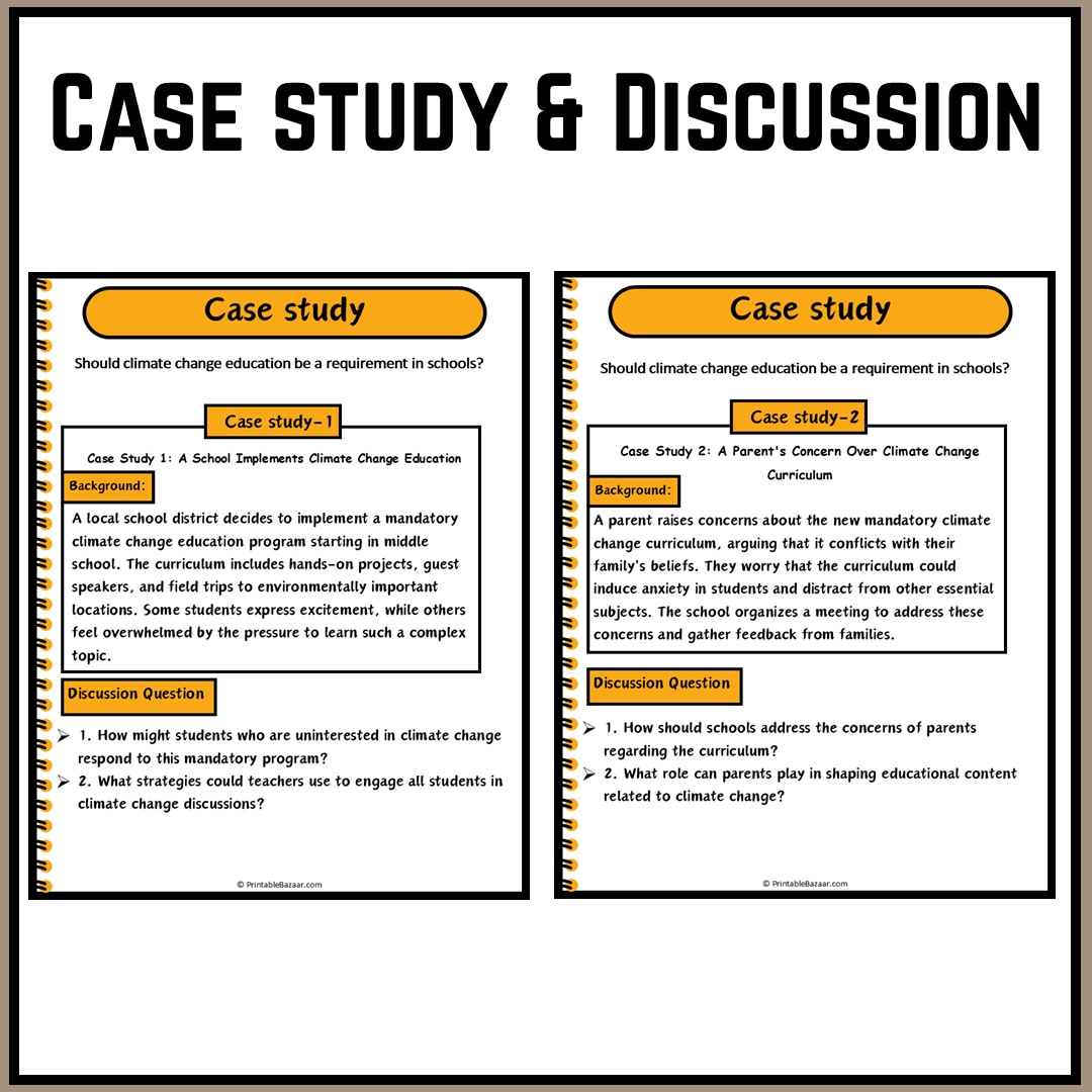 Should climate change education be a requirement in schools? | Debate Case Study Worksheet