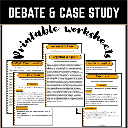 Should historical monuments be removed? | Debate Case Study Worksheet