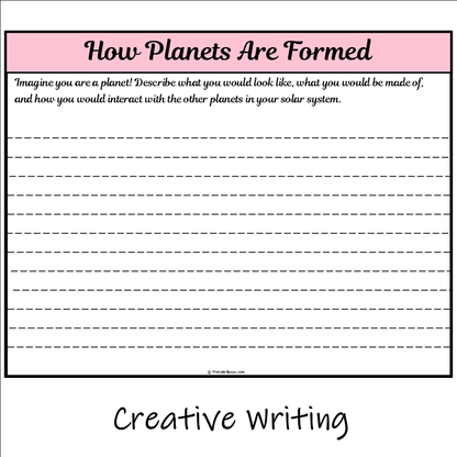 How Planets Are Formed | Main Idea and Supporting Details Reading Passage and Questions