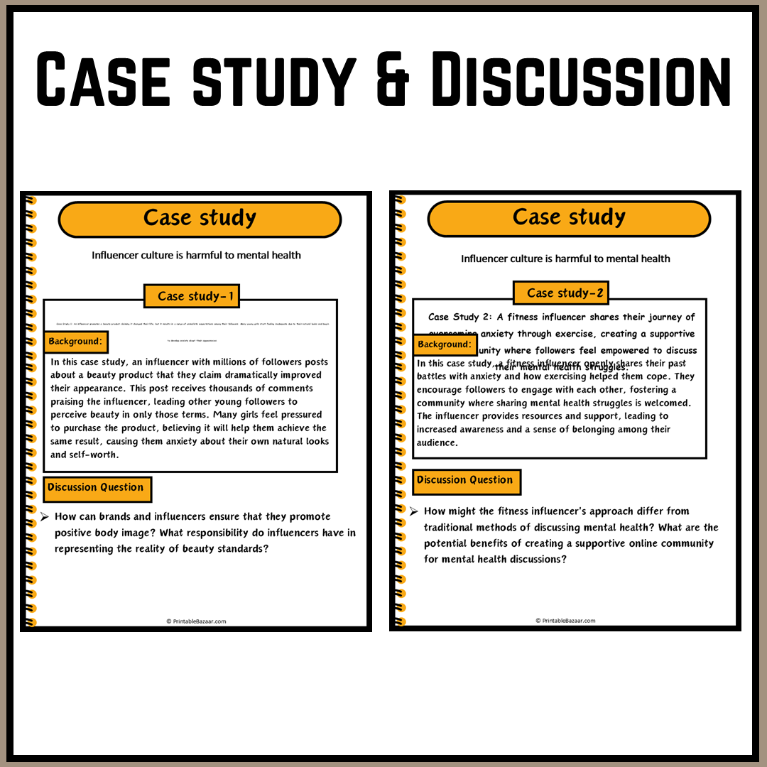 Influencer culture is harmful to mental health | Debate Case Study Worksheet