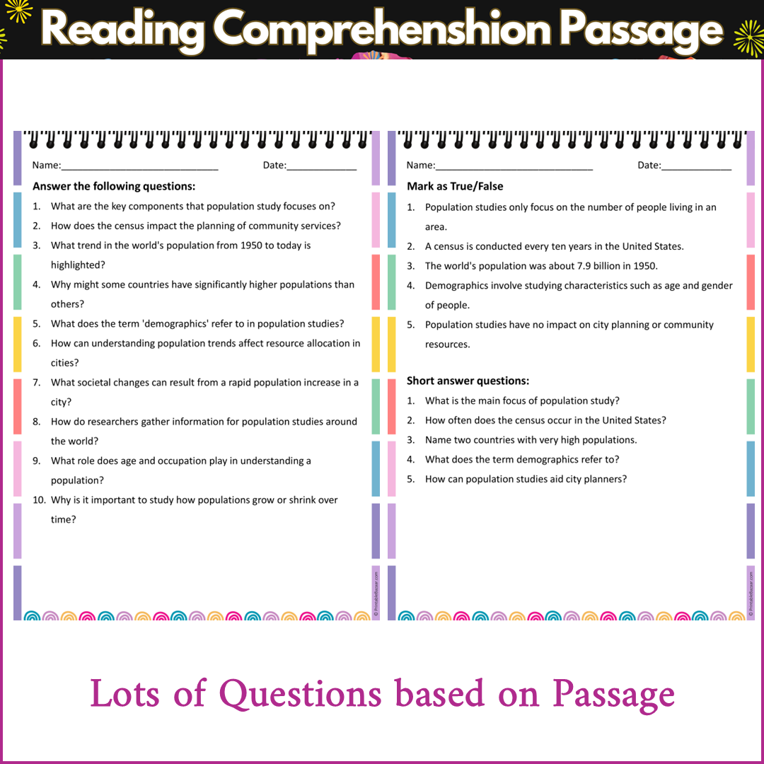 Population Study | Reading Comprehension Passage and Questions