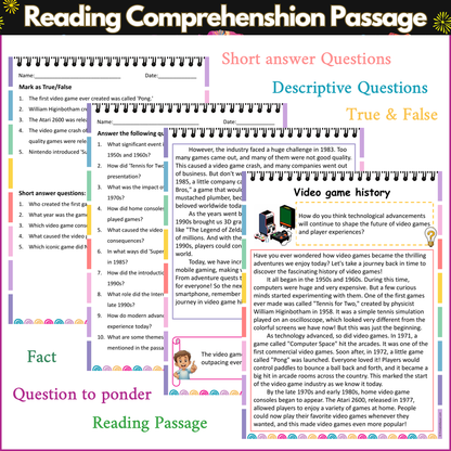 Video game history | Reading Comprehension Passage and Questions