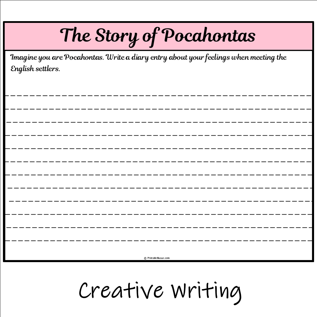 The Story of Pocahontas | Main Idea and Supporting Details Reading Passage and Questions