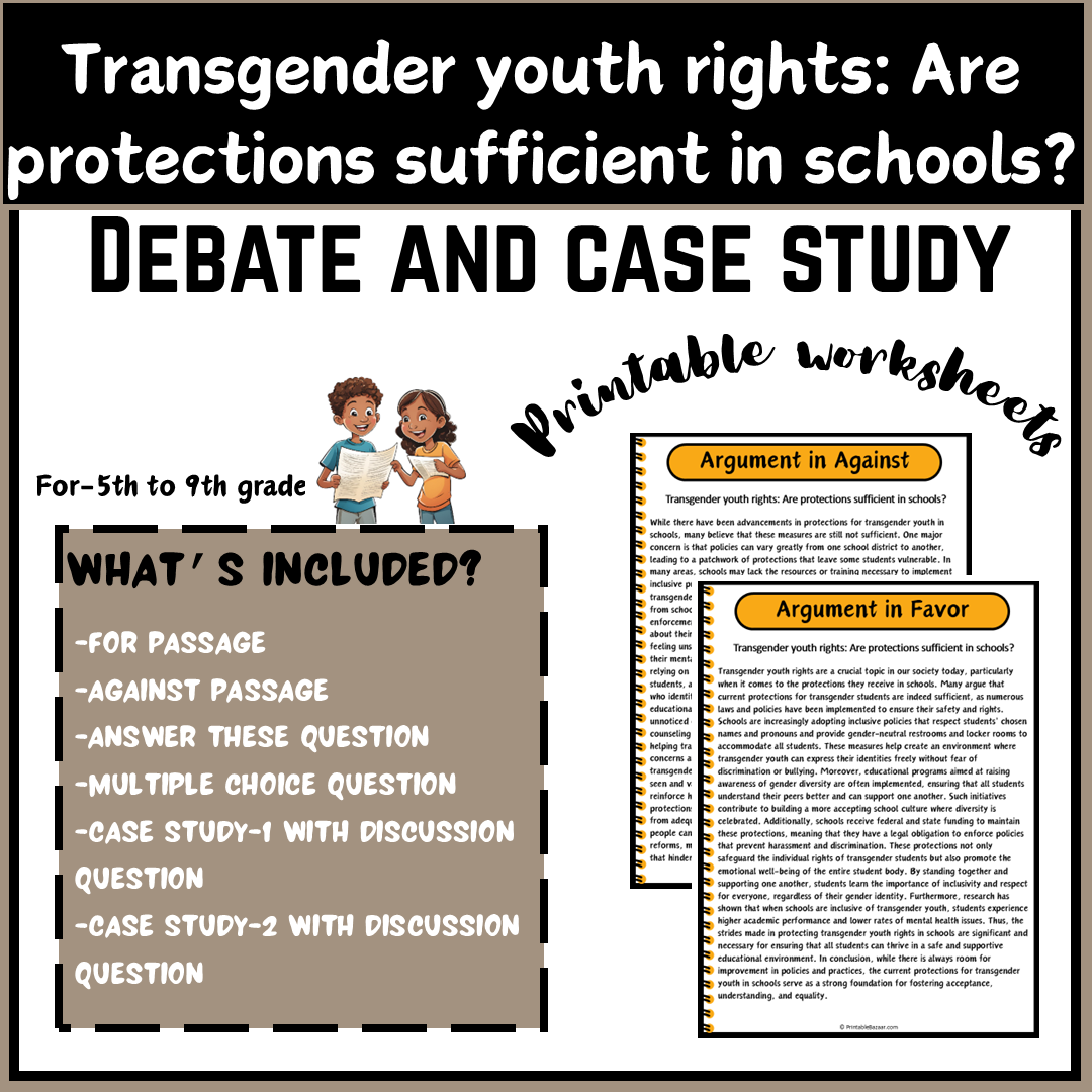 Transgender youth rights: Are protections sufficient in schools? | Debate Case Study Worksheet