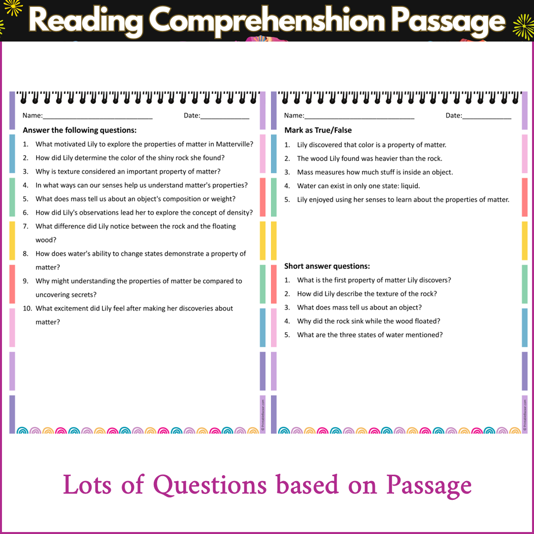 Properties of Matter | Reading Comprehension Passage and Questions