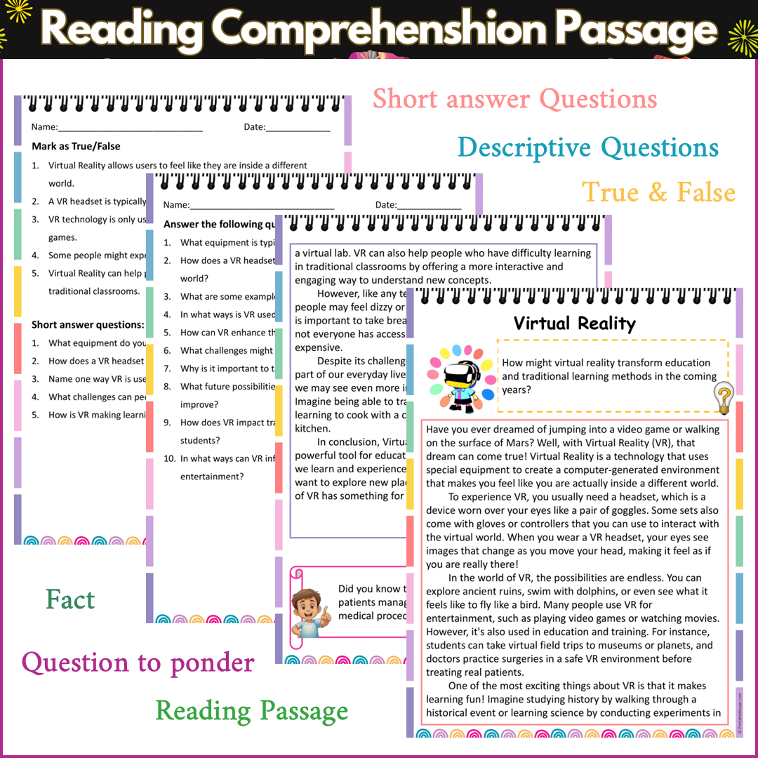 Virtual Reality | Reading Comprehension Passage and Questions