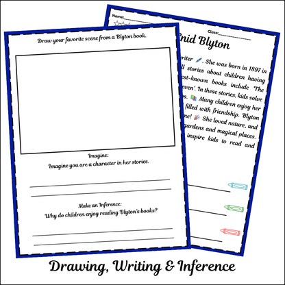 Enid Blyton | Short Reading Comprehension Creative Worksheet
