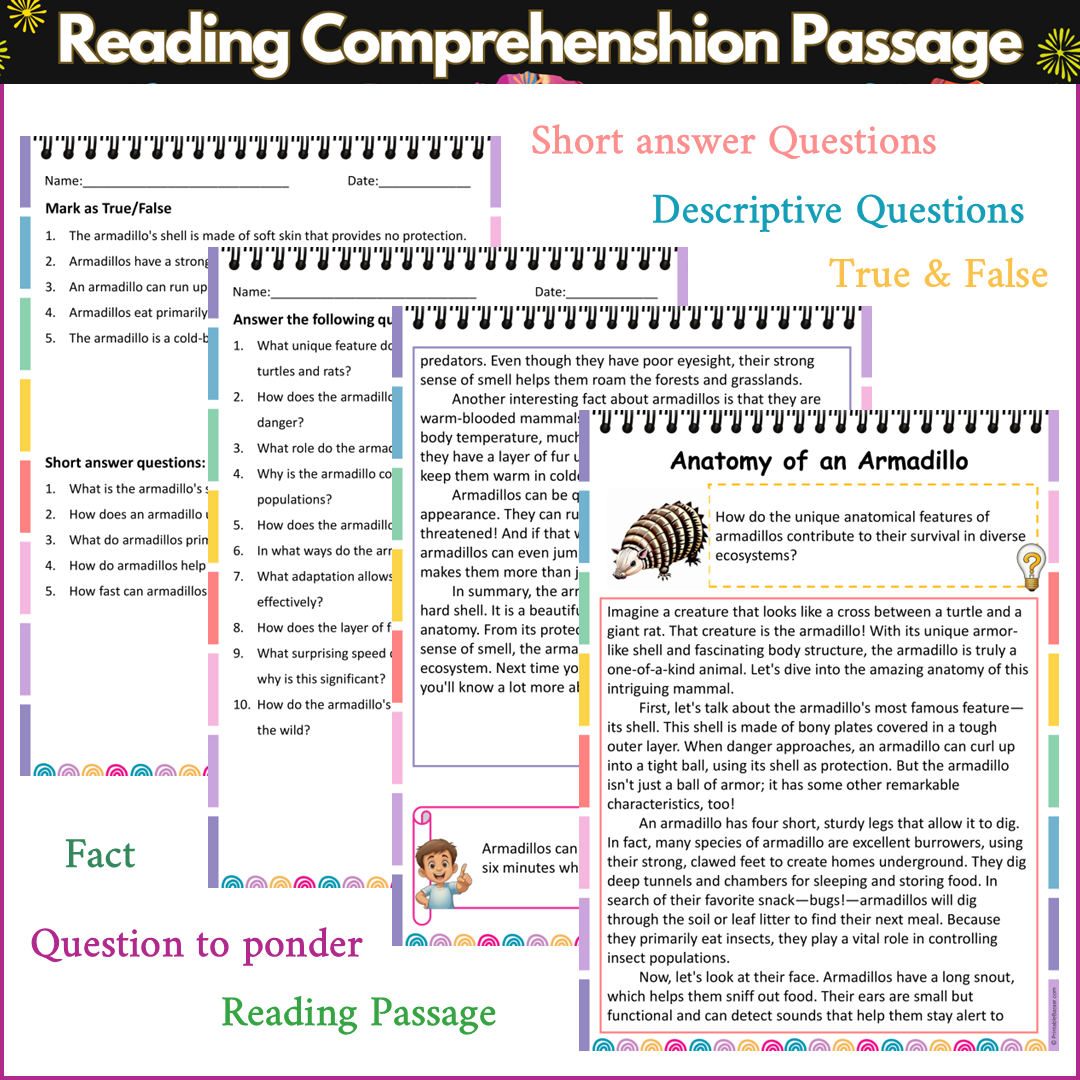 Anatomy of an Armadillo | Reading Comprehension Passage and Questions
