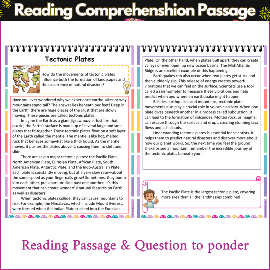 Tectonic Plates | Reading Comprehension Passage and Questions