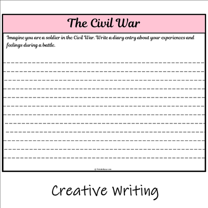 The Civil War | Main Idea and Supporting Details Reading Passage and Questions