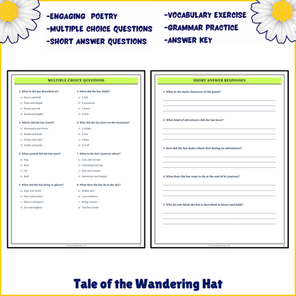 Tale of the Wandering Hat | Poem Grammar Worksheet Printable Activity