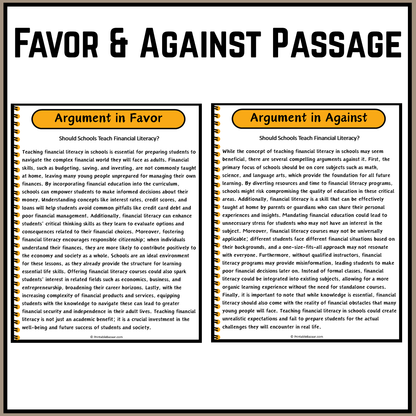 Should Schools Teach Financial Literacy? | Debate Case Study Worksheet